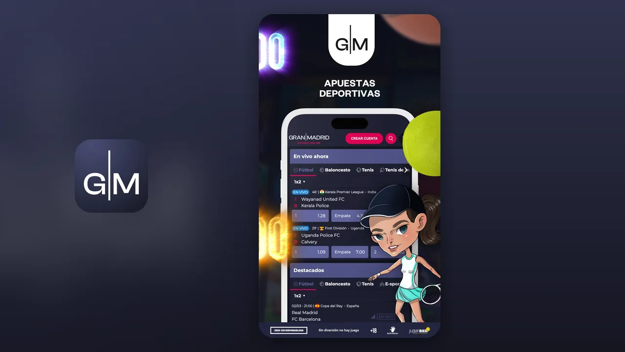 Captura oficial de la app de Casino Gran Madrid en la App Store española